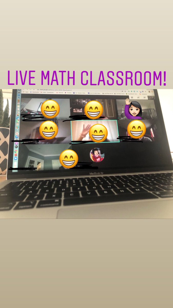 MsHasdayEMS's tweet photo. Successful first Virtual Math Club AND Math Live Classroom today! It was so great to connect with some students and for them to connect with each other! @ElwoodMiddle @mrs_valle_ems https://t.co/seT94U8hWt