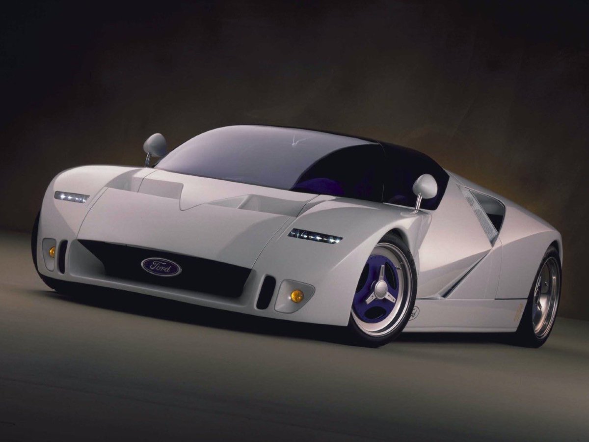 thecarbloke's tweet photo. Today I've been writing about the Ford GT90 concept of 1995. It had to use ceramic titles from NASA's space shuttle to stop its V12 from melting the bodywork.

#Ford #cars #concept #supercar https://t.co/4YkvF1Nqen