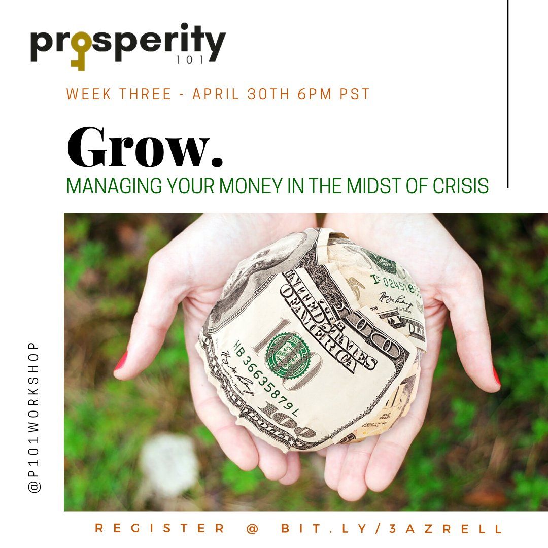 It's time to discuss how to make your money GROW - That's the topic for Session #3!  
-----------
I have enjoyed this so much!  If you have too, let me know what you have learned so far! 

#p101workshop #prosperity101 #financialworkshop #webinar