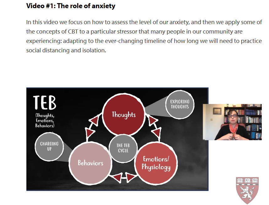 NSmithLCSW's tweet image. 5 part video series: Coping with and understanding anxiety and COVID from Harvard Medical School.  Cognitive-Behavioral therapy tools and scientific education.

This and more COVID mental health resources linked here:
bit.ly/MentalHealthFo…

#Tarrytown #Pleasantville #Briarcliff