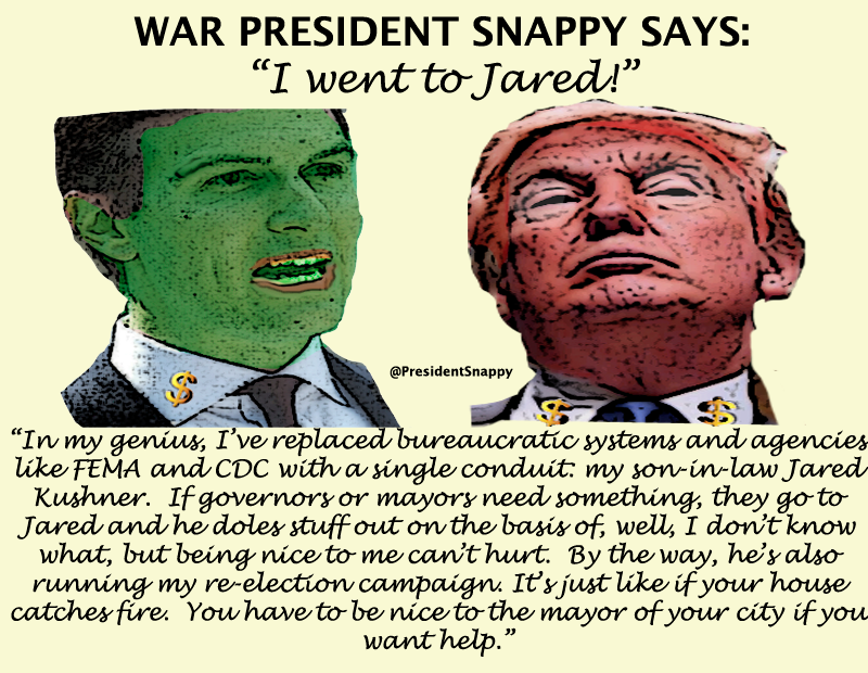 PresidentSnappy's tweet photo. #HeWentToJared #jaredkushnerforprison https://t.co/OpteePToeN