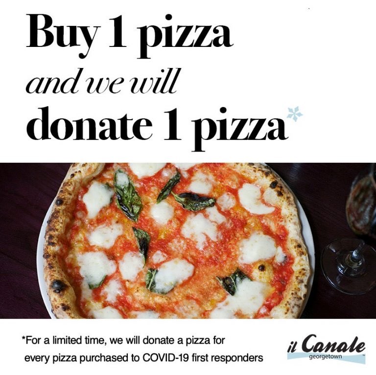 Order 1 #pizza and we will donate 1 to first responders! Delivery can be ordered through your preferred service including UberEats, Caviar, and Doordash. For takeout, we request guests to call ahead of time to place your orders. #WashingtonDC ilcanale.com/2020/04/27/ord…