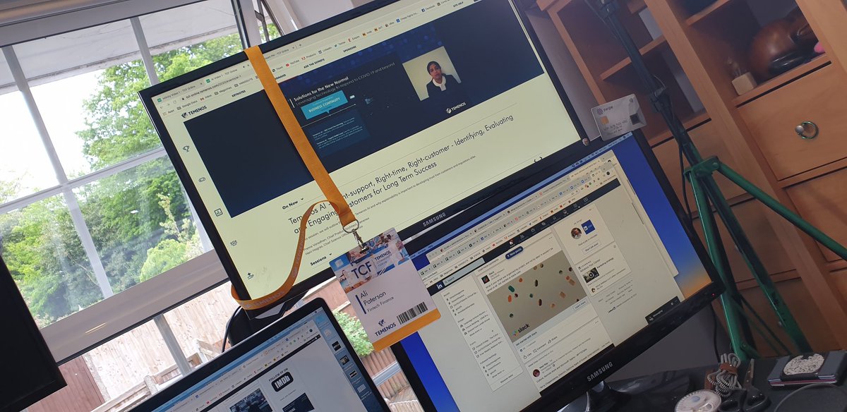 AliPaterson's tweet photo. Congrats to @Temenos for the best online event (so far!) Solid mixture of live and exclusive content with @googlecloud @DXCTechnology @NDCTech... I'm going to steal a load of these ideas for @Sibos! #TCFOnline2020 https://t.co/XD5fjfqt9S