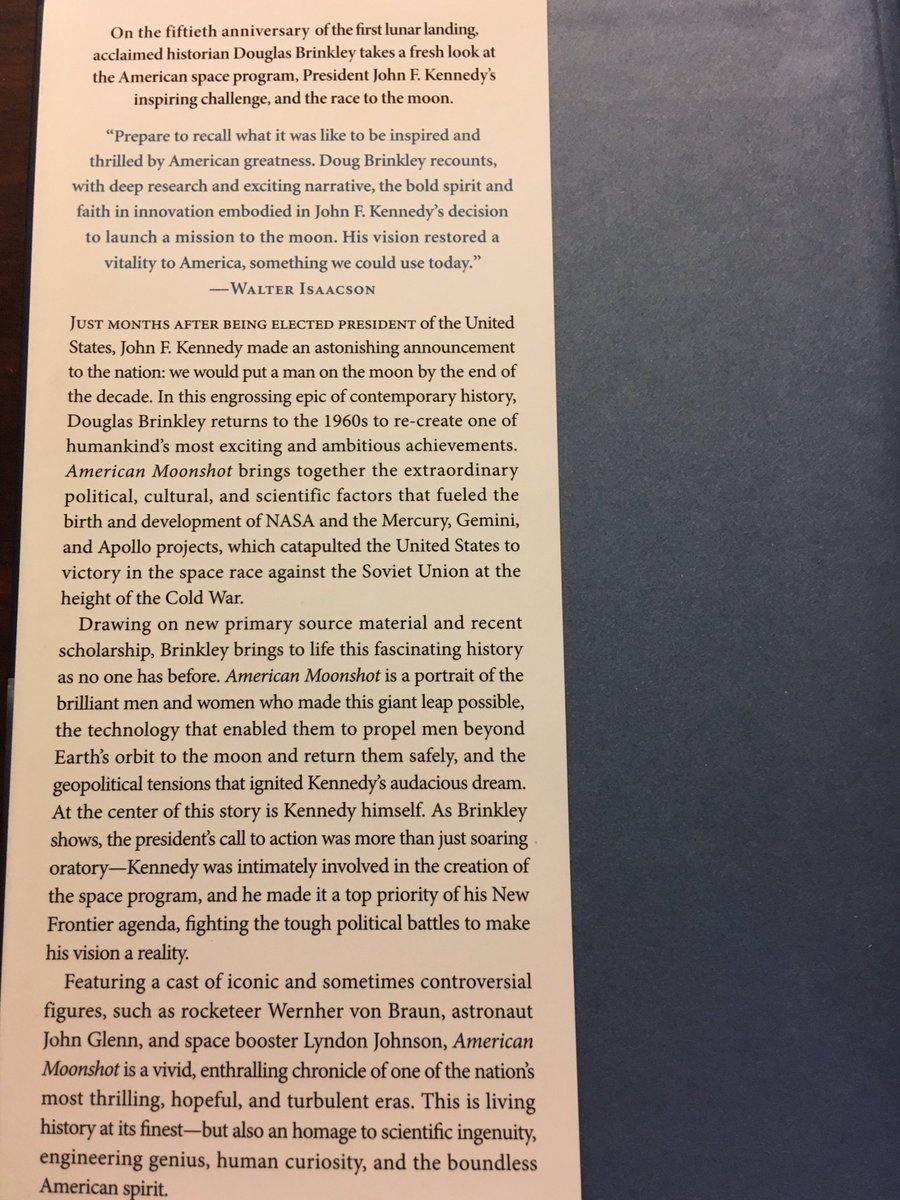 Suggestion for April 29 ... American Moonshot: John F. Kennedy and the Great Space Race (2019) by Douglas Brinkley.