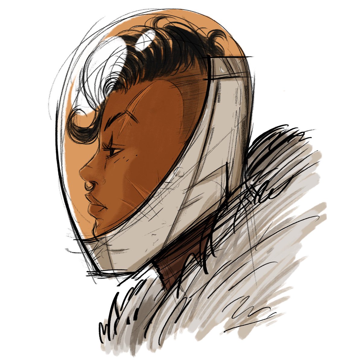 TwentyoneAvenue's tweet photo. Almira Varga, the first character of “The Cosmonaut’s Construct” an #interactivecomic developed by @gamechuckdev written by @doraspacexplora illustrated by @TwentyoneAvenue 
#videogame #gamechuck #thecosmonautsconstruct #comics #scifi #illustration #sketch #twentyoneavenue https://t.co/qn0V51phVQ