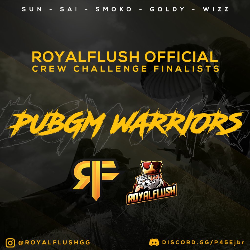 RoyalFlushGG_'s tweet photo. Congratulations to our #PUBGMOBILE esports team for placing 9th in FPP Korea/Japan Crew Challenge Finals!

#PUBGMWarriors #RFOP https://t.co/pqLJxLFvp9