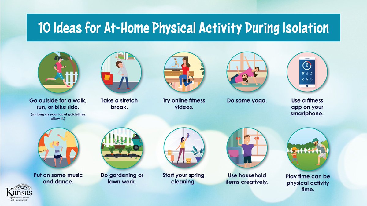 KansasCommerce's tweet photo. In times like these, health is everything. #COVID19 is on everyone's mind, but there are other ways we need to stay healthy! Daily physical exercise is a must, and it can be very simple. https://t.co/QIDvH5CXYv