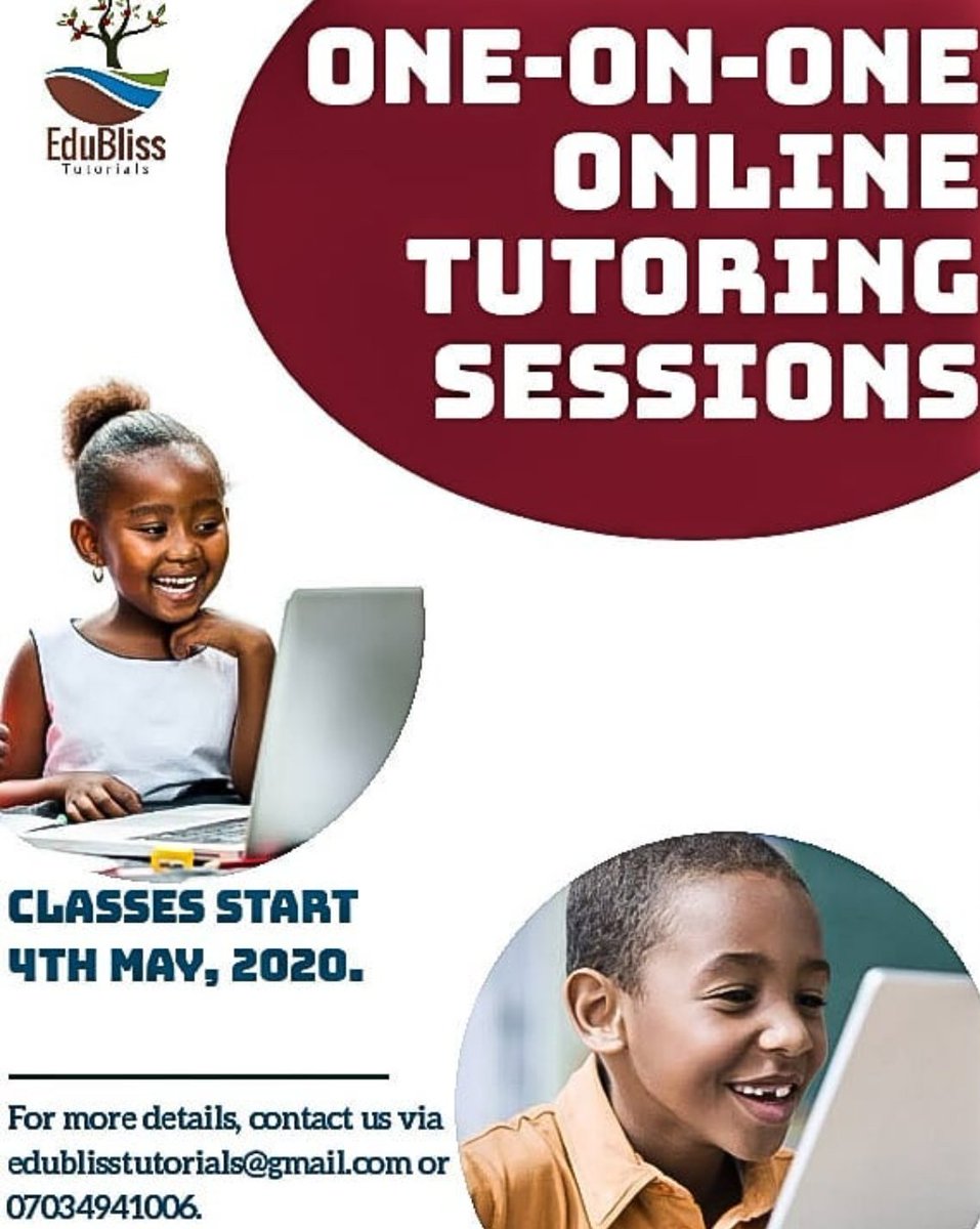 educationhubng's tweet photo. Classes start from 04/05/2020.
#EducationHubNG
#EdublissTutorials
#Education
#PersonalTutoring
#Tutoring
#RemoteLearning
#OnlineSessions https://t.co/gVPgFIXNFA