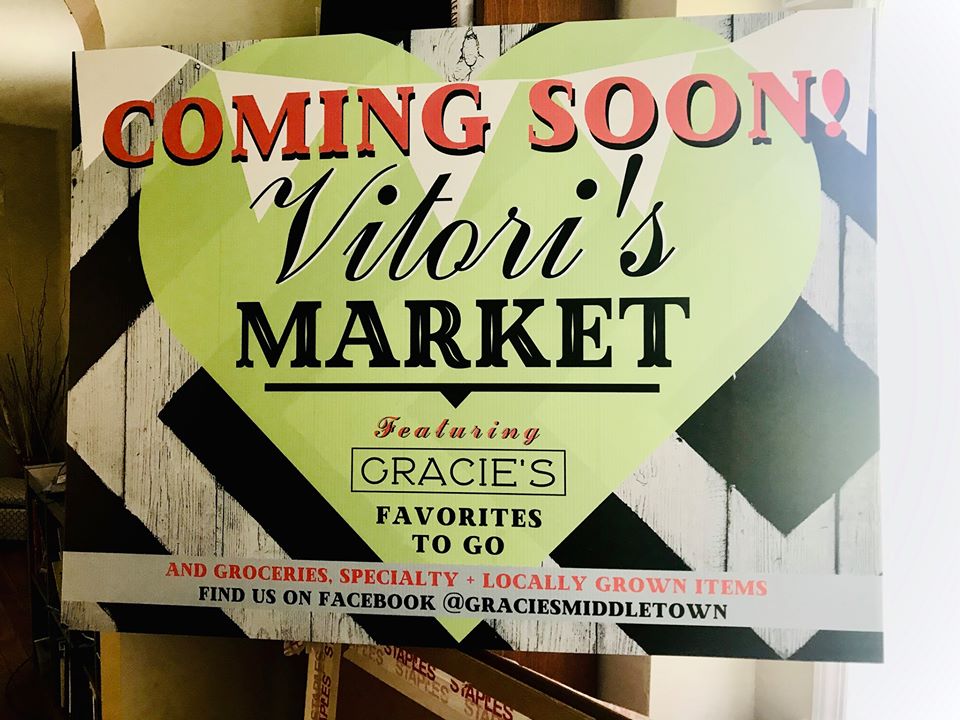 There's a new market coming to Middletown! Vitori's Market, a neighborhood grocery story run by our beloved Gracie's, will sell staples, specialty items, &amp; various Gracie's housemade favorites. Follow their page for information about their soft launch on Friday.
#ItsMiddletown