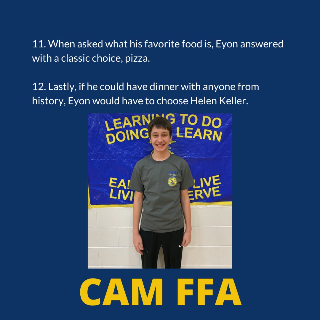 Our final officer spotlight is on Eyon Steffensen. He is serving as one of the two 2020-2021 reporters, and is turning 16 today!