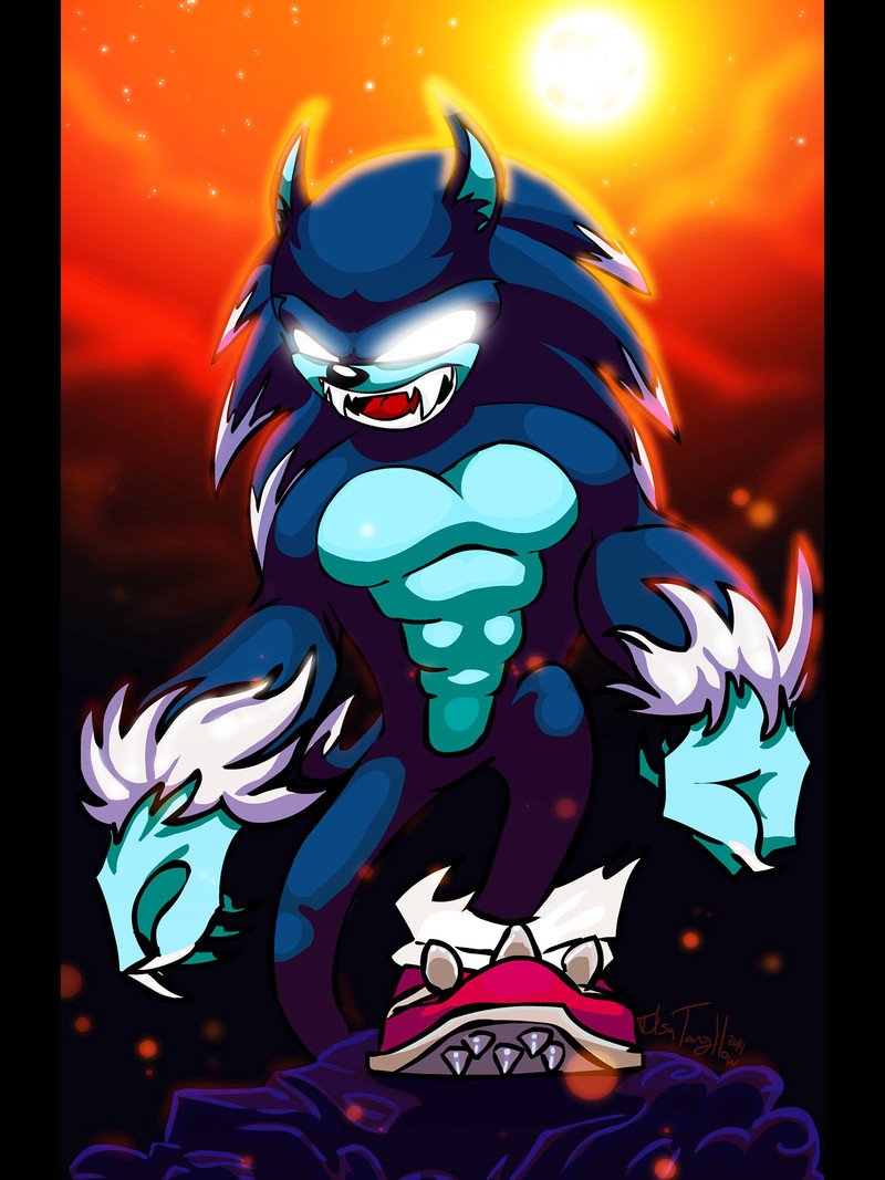Sonic As A Werewolf