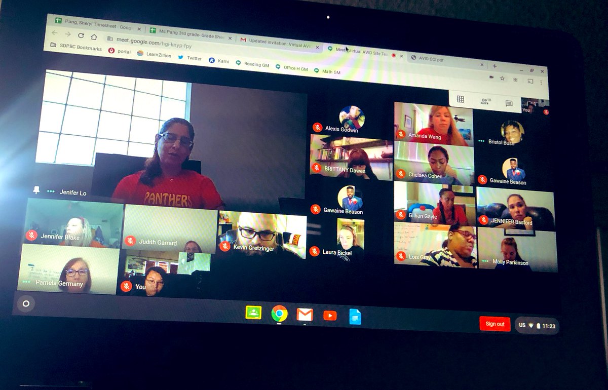 MsPang4's tweet image. What better way to celebrate #AVIDawarenessweek than to have a digital AVID Site Team meeting to review the school year and to set goals for next year! @AVID4College @JenLoTeacher @SeminoleTrails #sharepbcsd #GoogleMeet #AVIDSpiritWeek