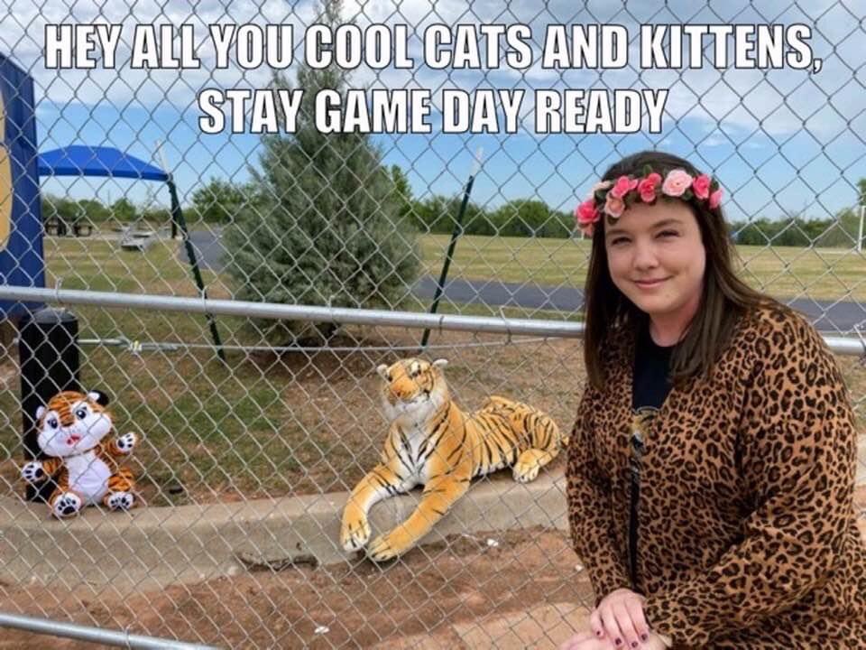 OKCPAL's tweet photo. We still can’t get over how great this is 😂👏🏼 @TigersWheeler #tigerking correction #tigerqueen https://t.co/DmlBuTtoGj
