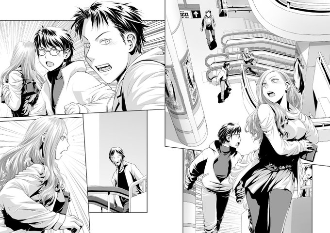 愚作「鞘-SAYA-」から、台詞フキダシ擬音無し絵、その,9
最初と最後のページ以外は見開き2ページ分で作業しています 