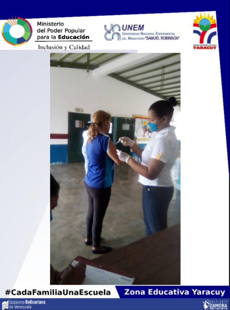 #29Abr |📢 ¡LA ETIQUETA DEL DÍA! ⏩ #EsfuerzoYDisciplina

#Hoy en la EB Isabel Amanda Figueroa de la comunidad del Cienego municipios #Veroes estado #Yaracuy se realizó jornada de entrega de combos nutrición y vacunación al personal institucional
#CadaFamiliaUnaEscuela