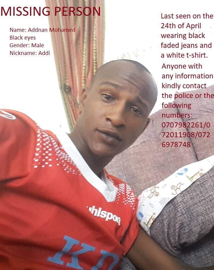 DeltonNdegwa's tweet photo. 1/6: Dear #KOT,
On 24th April, 2020, a human rights defender from Kiamaiko Community Justice Centre, Michael Njau Nyambura, is reported to have gone missing alongside Adan Mahammed Saibu and their taxi driver, Samuel Mungai. 
#FindMichaelNjau https://t.co/qU5yE8HOHK