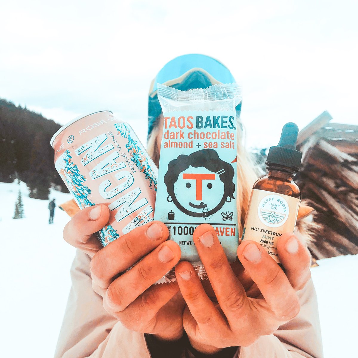 ‼️GIVEAWAY! ‼️ We've teamed up with our friends at Happy Roots Hemp Co. &amp; <a href="/MANCANwine/">MANCAN Wine</a> to get you hooked up on our delicious snacks, high quality wine, &amp; the best CBD products out there! 

Follow the link for a chance to win here: 

instagram.com/taosbakes/