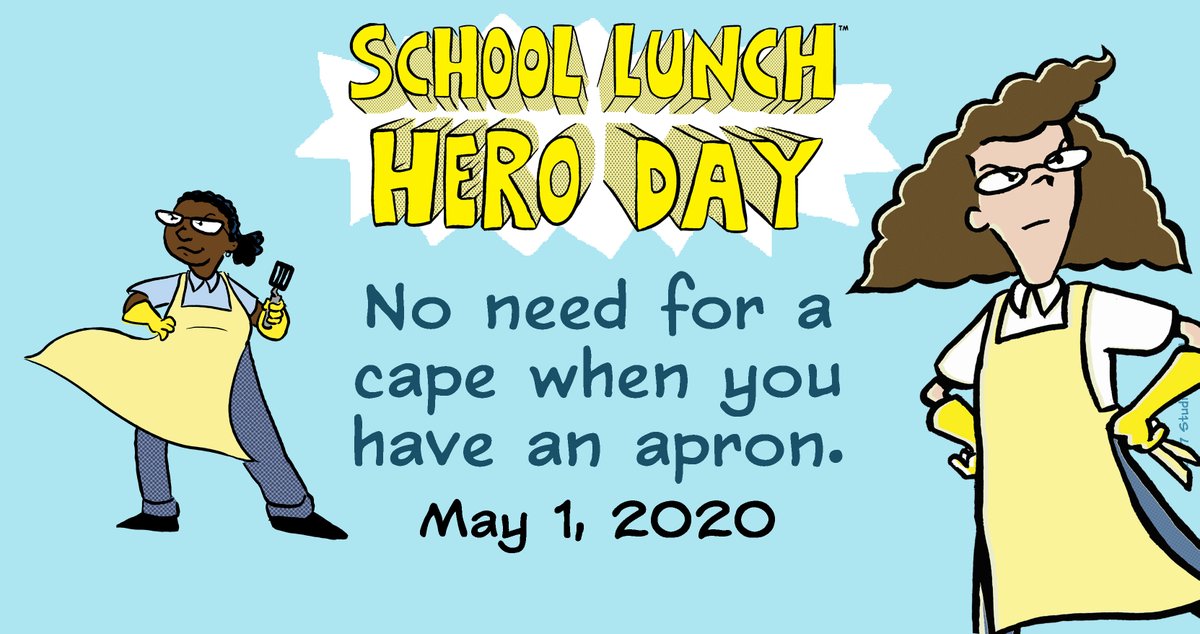Friday, May 1, is Lunch Hero Day.  RT to show appreciation for the people preparing meals during the school closures.
