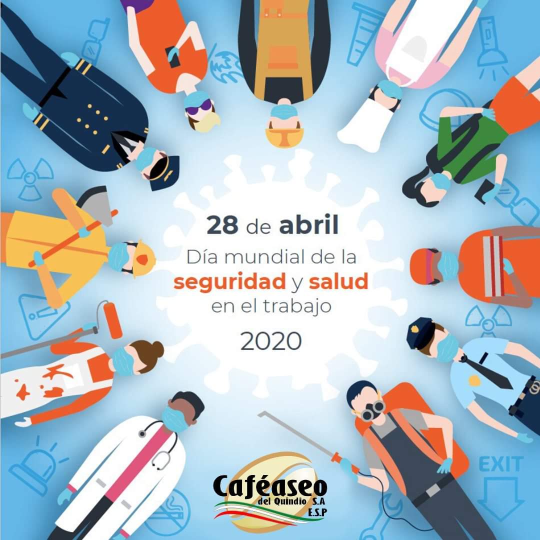 Cafeaseo's tweet photo. #Hoy 28 de abril celebramos el #DiaMundialdelaSeguridadySaludenelTrabajo 
¡Cuídate, evita accidentes!

#HSEQ #Montenegro #PiensaVerde #EstaEnTusManos https://t.co/F9YM73ih1m