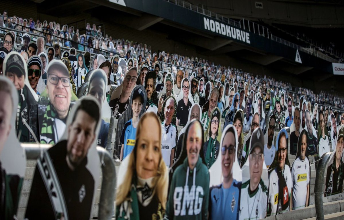 darrenrovell's tweet photo. Innovation: For $20, Bundesliga team Borussia Monchengladbach is offering fans to put a cut out of themselves in the stands. Money raised goes to local charities. https://t.co/6pPopPJf1e