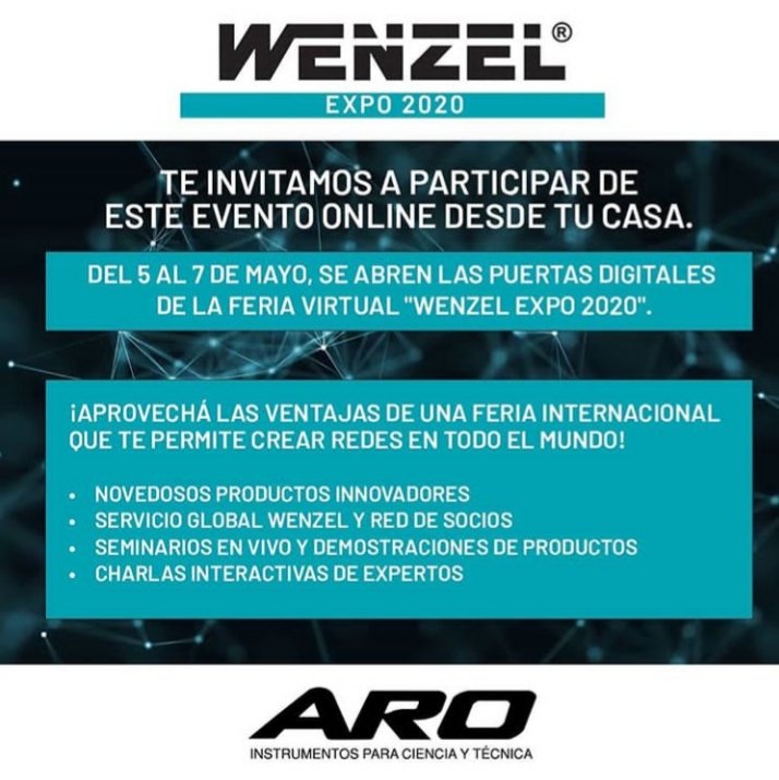 AROsa_Arg's tweet photo. ¡No te pierdas la feria virtual Wenzel! 💻 Te esperamos!
Conocé más y registrate en https://t.co/LHRwTWVezj https://t.co/TEkqS9jKAq
