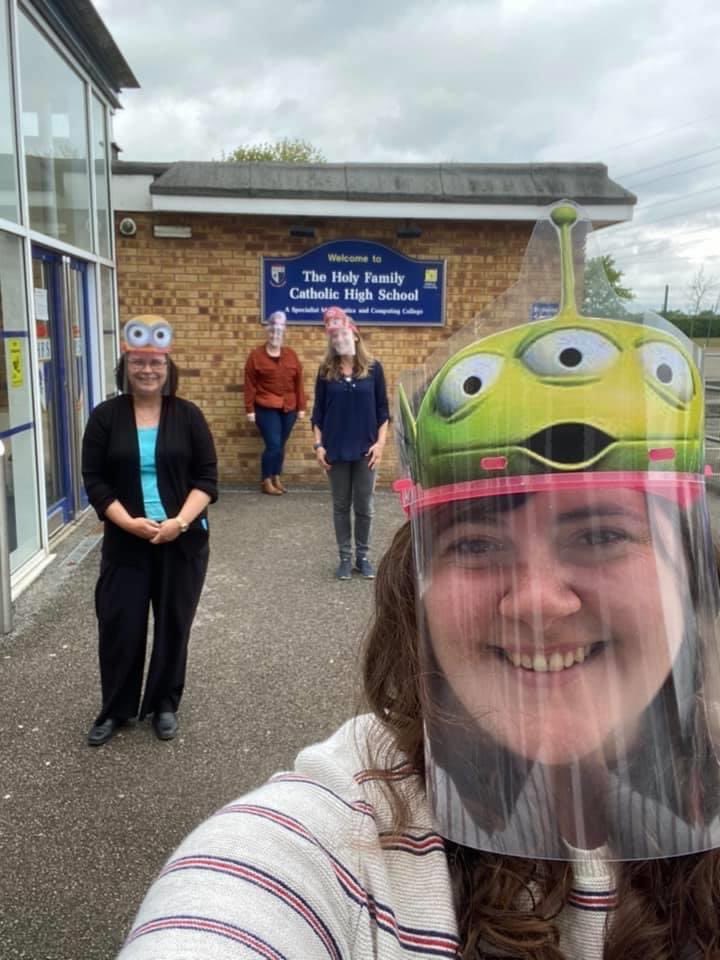 HFCarlton's tweet photo. HFCHS and Read have been making more visors today! Some are designed for local surgery baby clinics and children’s wards. Thanks to Doncaster Royal Infirmary for helping to distribute them to where they are needed. Your donations are making a difference. #workingtogether https://t.co/XPYhSOO0dP