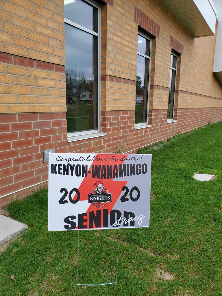 K-W Class of 2020, Your yard signs are available for you at school! Stop by and pick it up if it works for you! #GoKnights2020