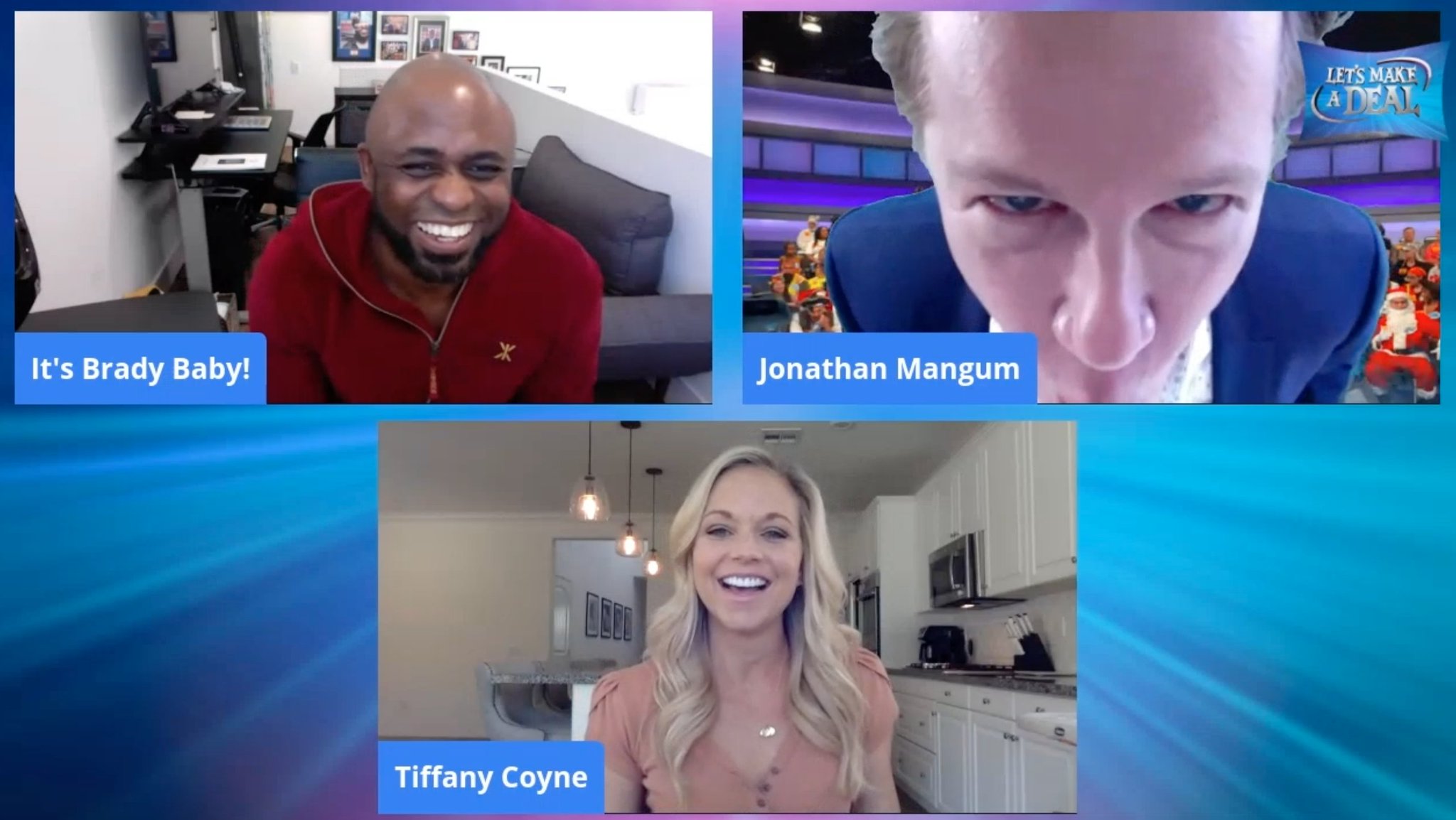 Let's Make a Deal on Twitter: "Tiffany pops in for #LMADatHome!  @TiffanyCoyne , @WayneBrady, and @Mangum1 invite a couple of #LetsMakeADeal  at-home traders to find household items for the chance to win