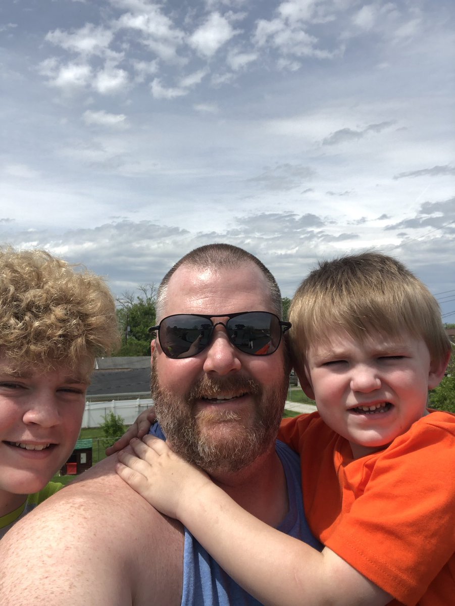 Hanging out on the roof, enjoying the sunshine.