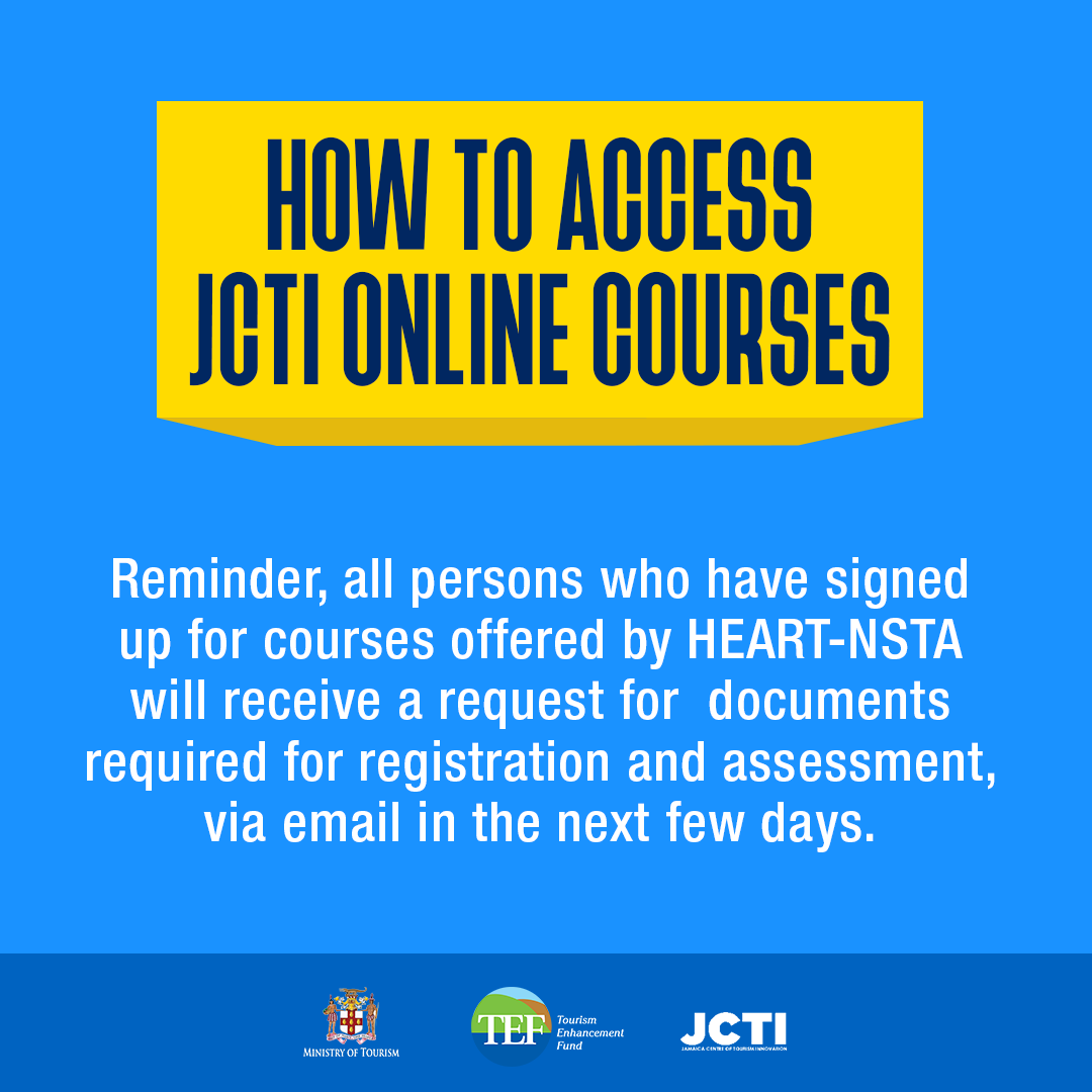 TEFJamaica's tweet photo. If you have registered for a JCTI course you will receive an enrollment e-mail over the next few days in order to join classes.
#UpgradeYuhself #GetCertified #TEF #JCTI #Jamaica https://t.co/tZ6YUuTdrD