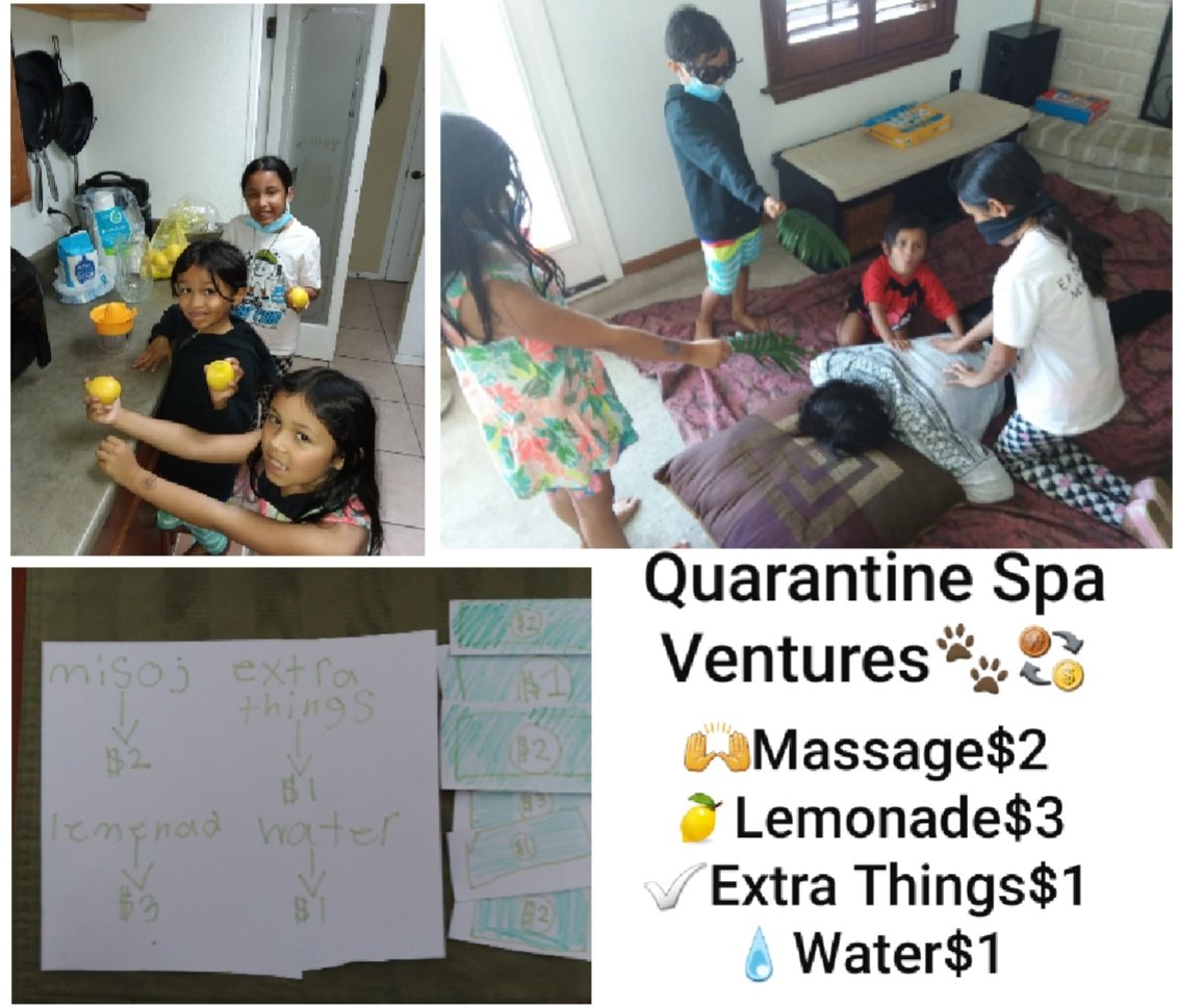 AGreatVictory's tweet photo. Waking up to a home spa &amp; massage this morning. 🌞
Micro Kids at Home 🐾📚💱💻🙋🏻‍♂️💁🏻‍♀️ @SagelandMicroES @MicroSociety #MicroFamily https://t.co/eP8OTtz2vU
