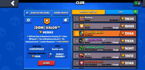 dominators_bs's tweet photo. We are really proud to announce that we have a new addition into Dominators Family: [DØM] VALOR™ lead by Nova Black. The club has already reached 400k with only 35 members and ranks top 500 in local. We hope the best for the future of the club!

#KeepDominating  #BeValorous https://t.co/2TsI5WkkhO