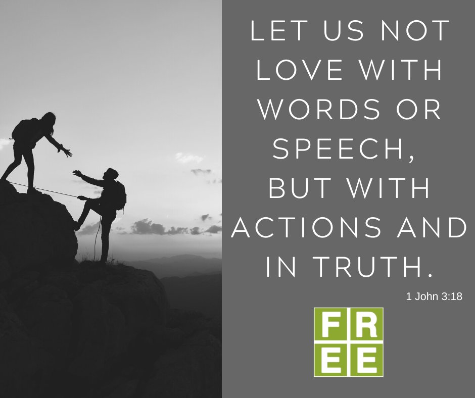 During this time of sheltering in place there are still ways we can show we care for those around us. What ways are you showing love to those round you? #bibleverse #1john318 #inspirational #loveothers