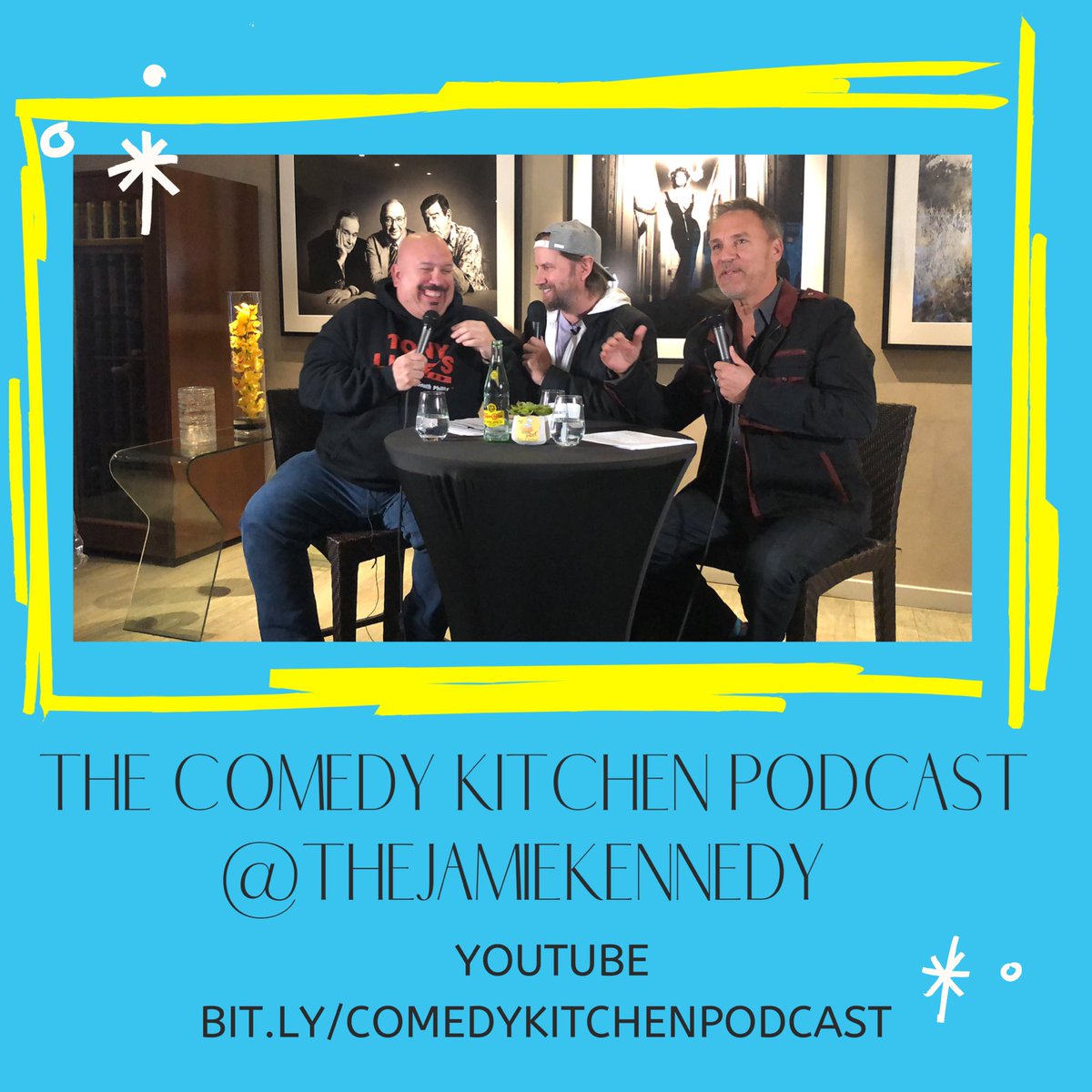 ComedyKitchPod's tweet photo. @TheJamieKennedy is on @comedykitchenpod this week...giving us the lowdown on the Philly accent w/ our hosts @thelovemaster @tonylukejr 
#craigshoemaker #thelovemaster #tonylukejr #cavatinarestaurant #sunsetmarquis #comedian #comics #standup #comedykitchenpodcast #chefs https://t.co/jgPIUuTosb