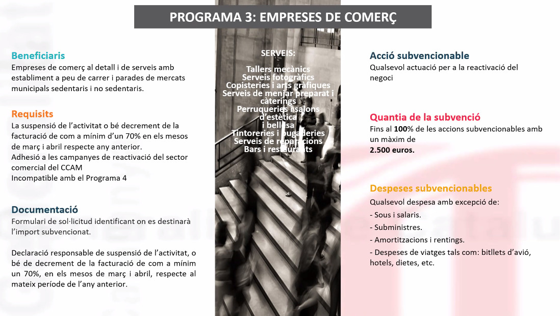 ⏱️Recordeu! El termini de sol·licitud pels incentius al #comerç, #artesania i #moda del CCAM comença aquesta nit a les 00:00h; i alguns ajuts són per ordre d'arribada! 

Comerços, serveis, artesans i empreses de moda podeu reactivar el vostre negoci amb fins a 2.500€!