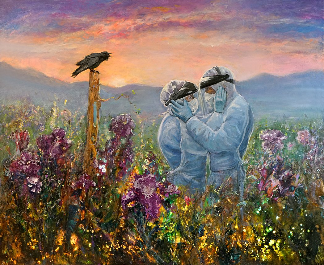 CollabArtLab's tweet image. Field of Hope By Mila Romans, inspired by medical staff efforts risking their lives on the frontline of the COVID19pandemic and give us Hope...