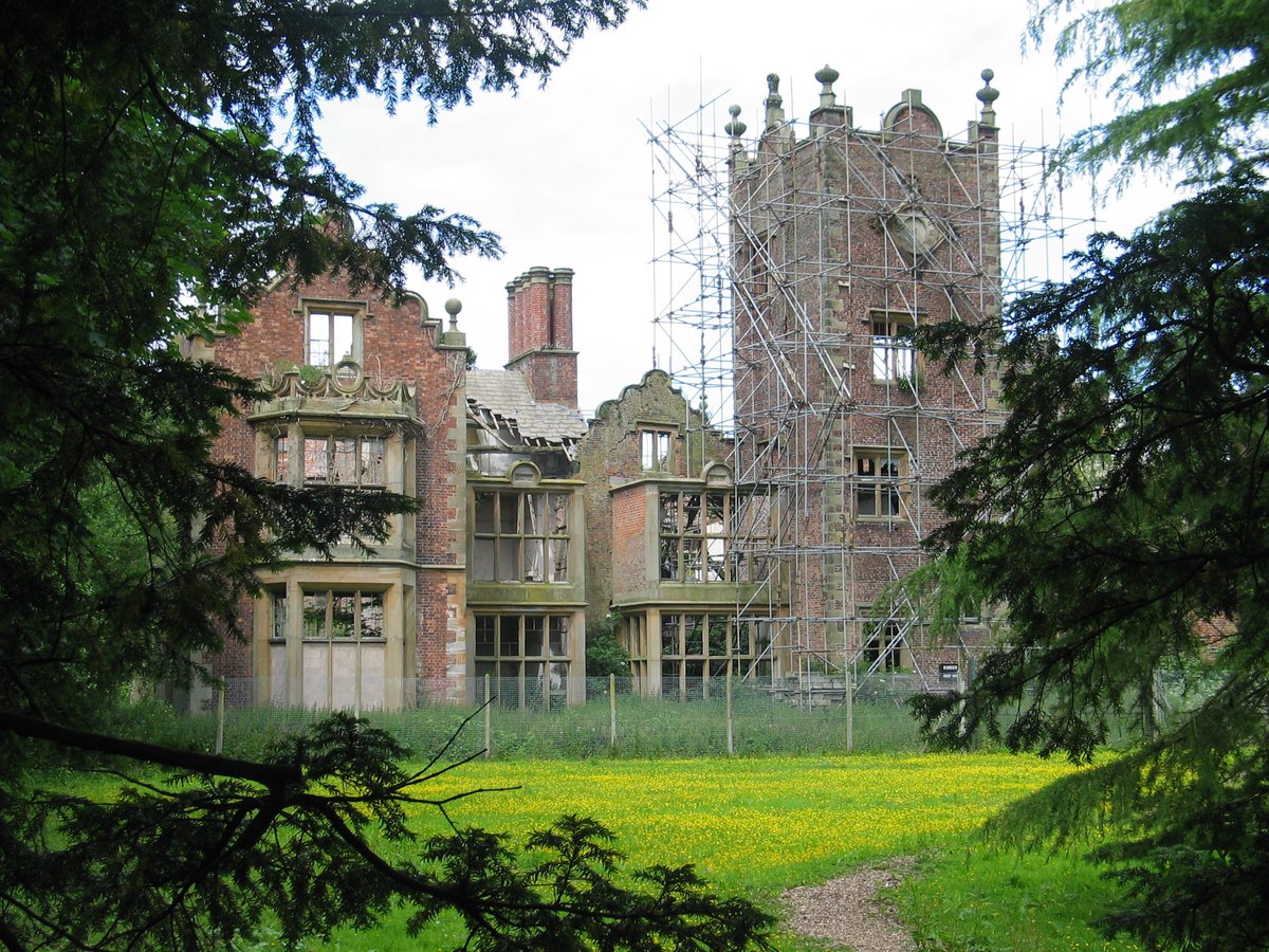 13/  @bank_hall A Jacobean house in Lancashire. Built in 1608 and sadly vacant since 1972. Vandals have helped the house deteriorate to a very sorry state. A local action group has helped save this house which is now being restored.