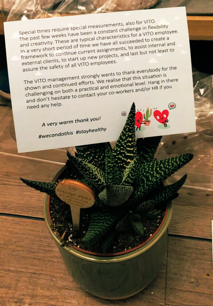 Thank you <a href="/VITObelgium/">VITO</a>! Nice surprise at the end of the day! #WeCanDoThis.