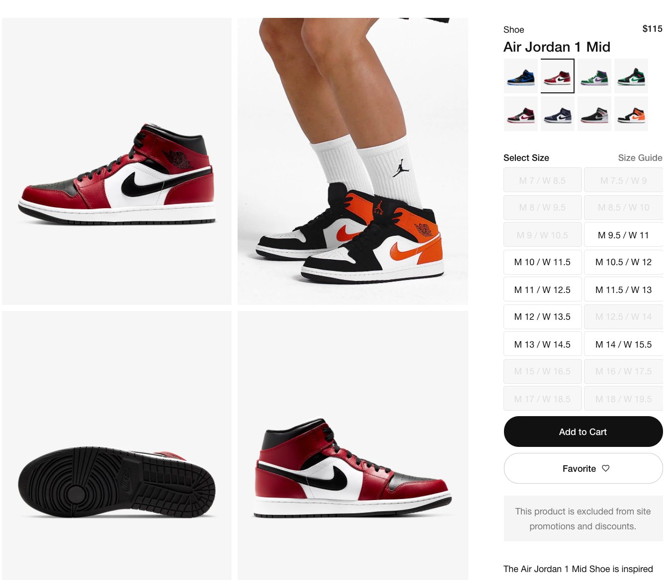 jordan 1 mid chicago black toe restock