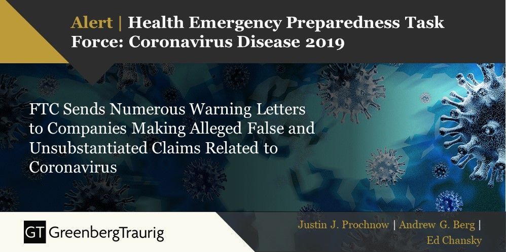 The #FTC significantly turned up the heat on enforcing allegedly unlawful advertising claims made about products for the treatment or prevention of COVID-19. Learn more about their efforts to curb unsubstantiated claims related to Coronavirus: buff.ly/2Sj6KLf #COVID19