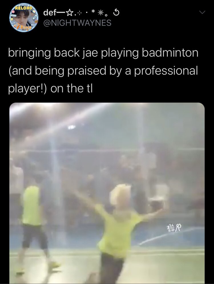 If you didn’t know yet our Jaehyung got praised by Olympic players when he played badminton with them 
