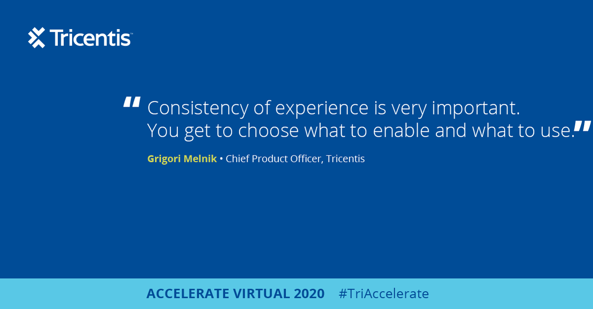 Tricentis's tweet photo. "Consistency of experience is very important. You get to choose what to enable and what to use." Chief Product Officer @gmelnik on how Tricentis is making testers' lives easier. #TriAccelerate https://t.co/4lvyBmrgRU