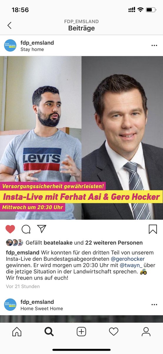 EmslandFdp's tweet photo. Heute Abend bei Insta #Landwirtschaft https://t.co/7ZxedXnPFL