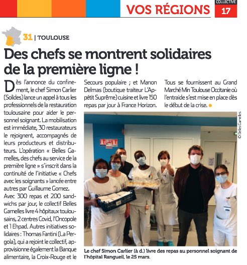 Clem_Cabrol's tweet photo. [#MerciAuxSoignants] Quelques jours avt le début du crowdfunding, j’avais interviewé le chef Simon Carlier, fondateur du collectif #BellesGamelles &amp; @thomasfantini. Des échanges très riches sur 1 projet magnifique 👏🏻 Retrouvez mon article dans #ZePros

➡️ https://t.co/bS8gOSXg27 https://t.co/dc3vNjfTCQ