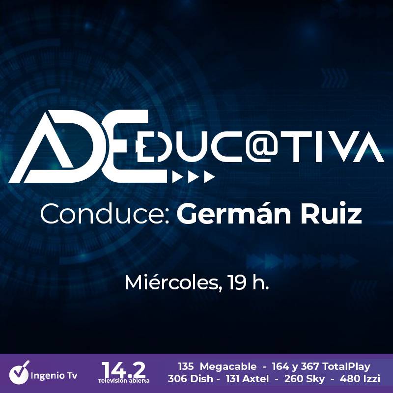 aprende_mx's tweet photo. #ADEducativa 🌐
El Dr. @Ger13Ruiz tendrá como invitada a la Dra. @Julipalmaanda, Country Mánager @UNIR_Mexico, para analizar el reto de la #tecnología y la #educación.
¡No te lo pierdas esta noche por #IngenioTV! https://t.co/WSmuGYzthI