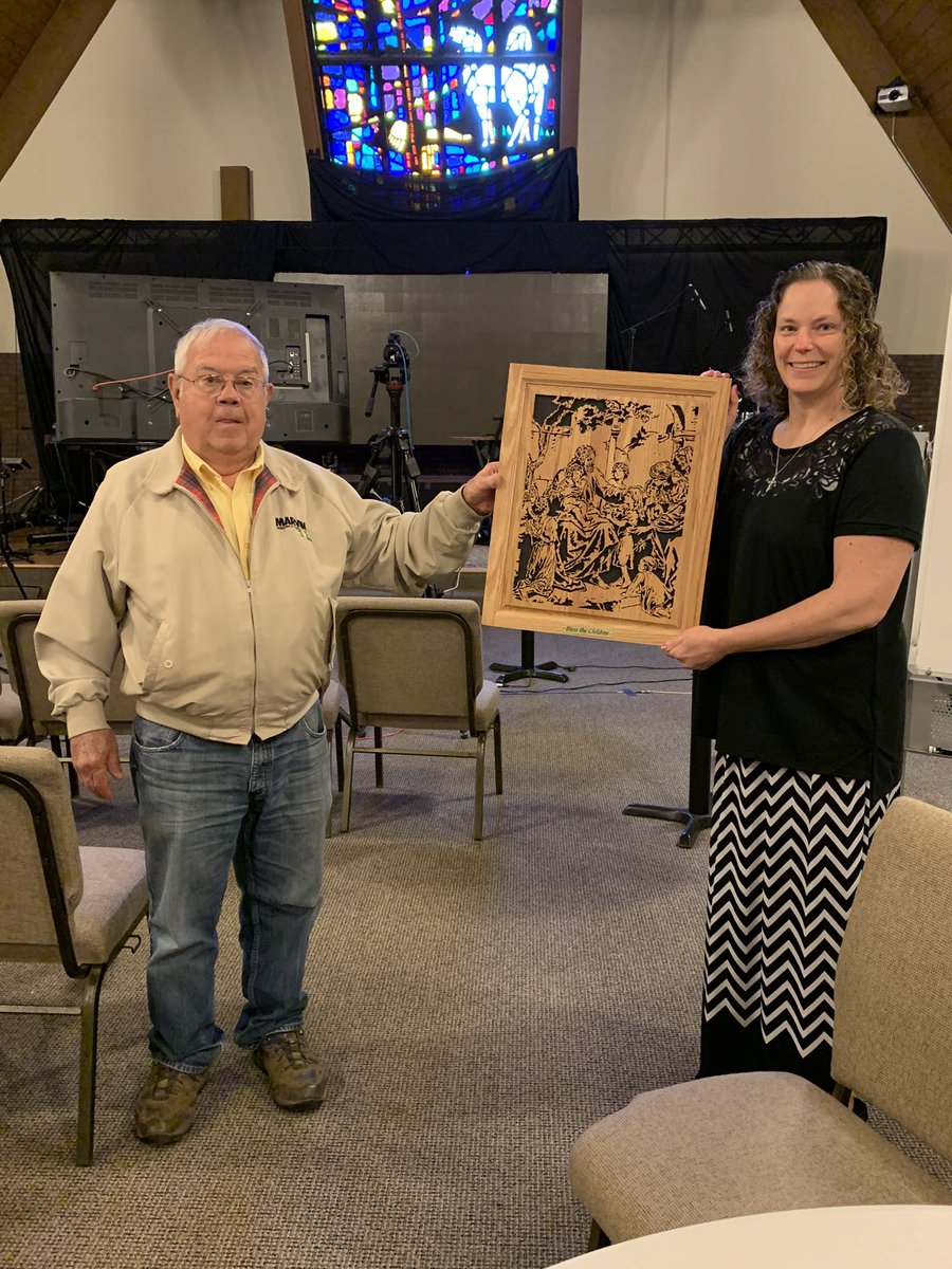 We’re so thankful for this beautiful wood carving donation made by Erv Mindleman that will be displayed here at LLPC. The carving took over 40 hours to make and is a reflection of Jesus welcoming the little children! Thank you, Erv!