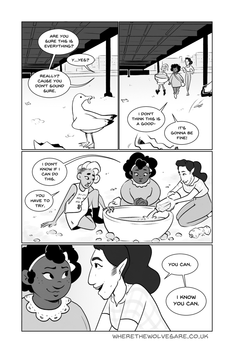 @gegallas @JessiSheron Hey, I'm Samn, I make Where The Wolves Are, an urban fantasy webcomic about fairies, witches and werewolves solving mysteries and falling in love.

🐺 https://t.co/9USXXWlZEy
🌕 https://t.co/pQq52KNL6A 