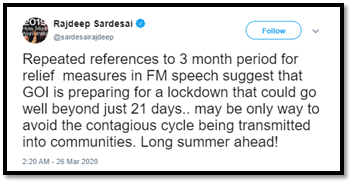  #YeBhaaratKePatrakaarSupreme Court: Migration of lakhs of labourers was driven by fake news that lockdown would extend for 3 months.Star Journalist: Chalo, kaam ho gaya. Ab tweet deleted kar dete hain!Am I the only one who sees a pattern here?