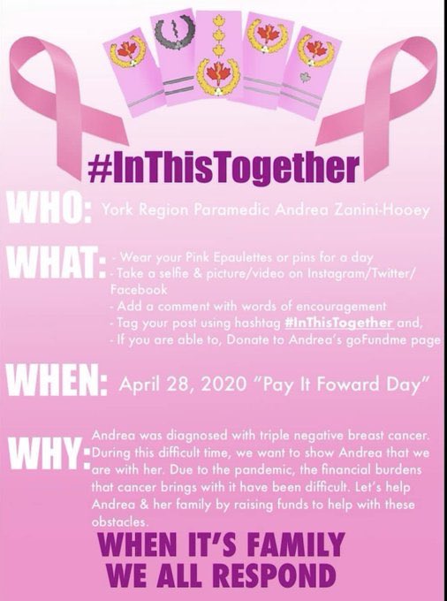 TPAnews's tweet photo. #InThisTogether Help support our colleague and friend up in York Region. #prehospitalTO #prehospitalfamily #paramedics https://t.co/5MHp6eYi1C