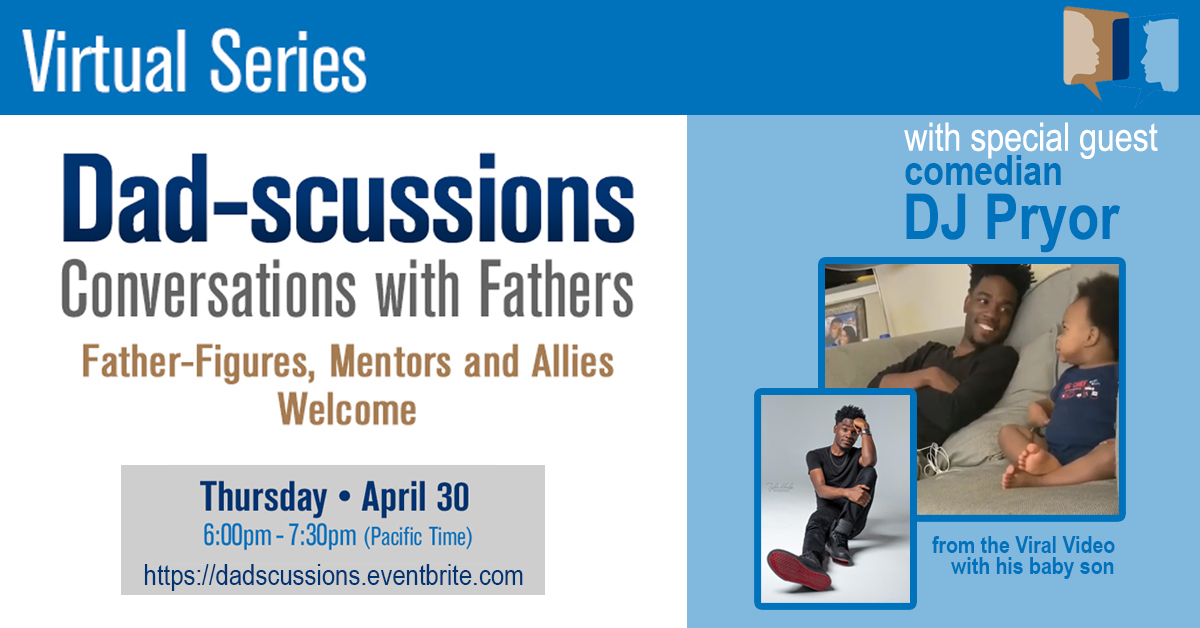 FathersSummit's tweet photo. TOMORROW! 🗣️ Join us for Virtual 'Dad-scussions: Conversations with Fathers' with Special Guest Speaker @ComedianDJPryor from the viral video with his baby son.

✅Register here: https://t.co/htX3flPbc6

#FathersRock
#Fathers #Father
#FatherFigures
#DaddyGang #DadGang
#Dads #Dad https://t.co/WG9g1jcIts